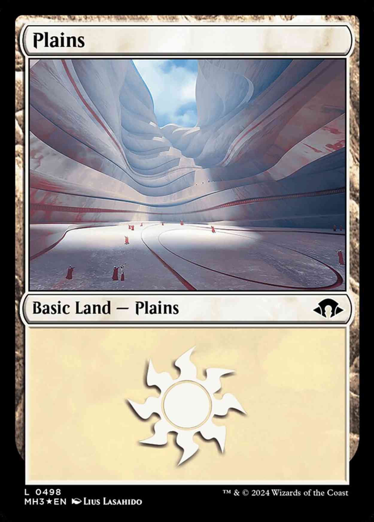 Plains (0498) (Ripple Foil) magic card front