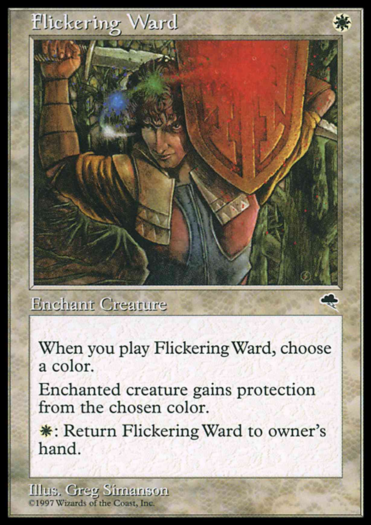 Flickering Ward magic card front