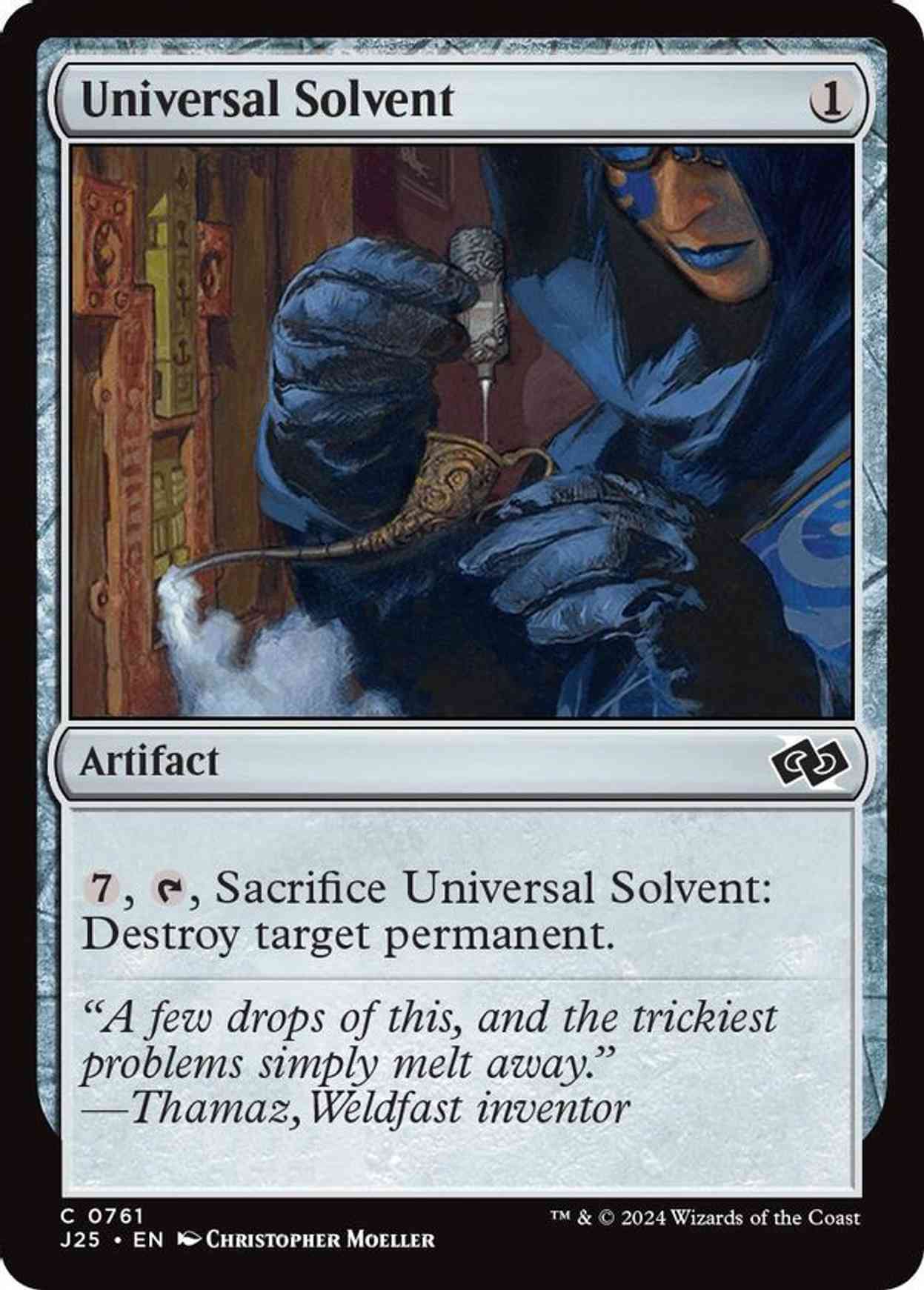 Universal Solvent magic card front