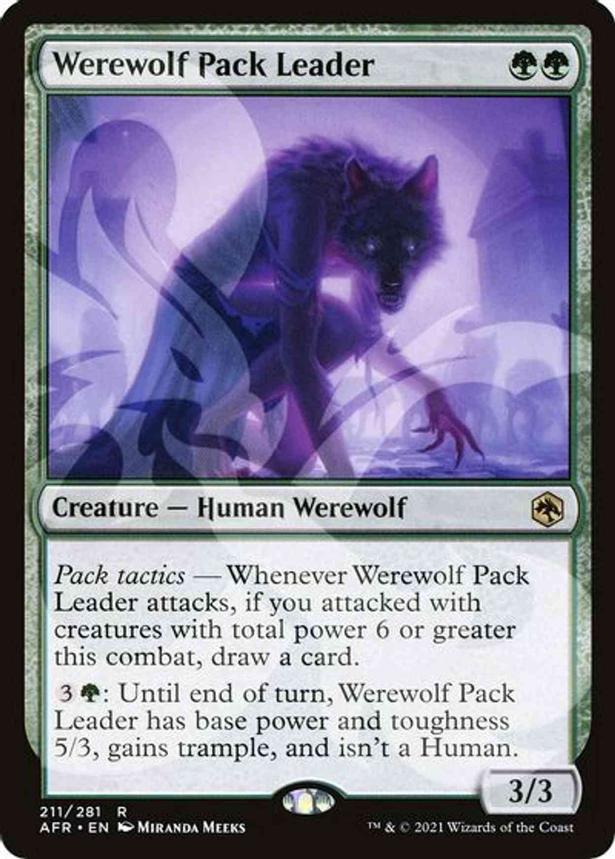 Werewolf Pack Leader magic card front