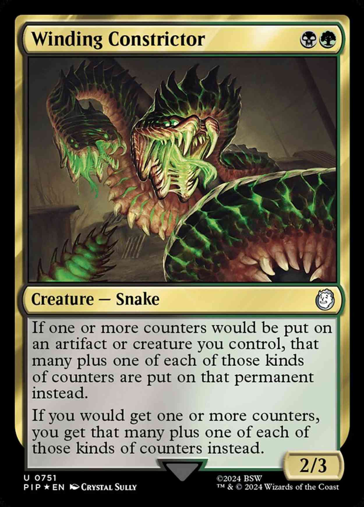Winding Constrictor (Surge Foil) magic card front