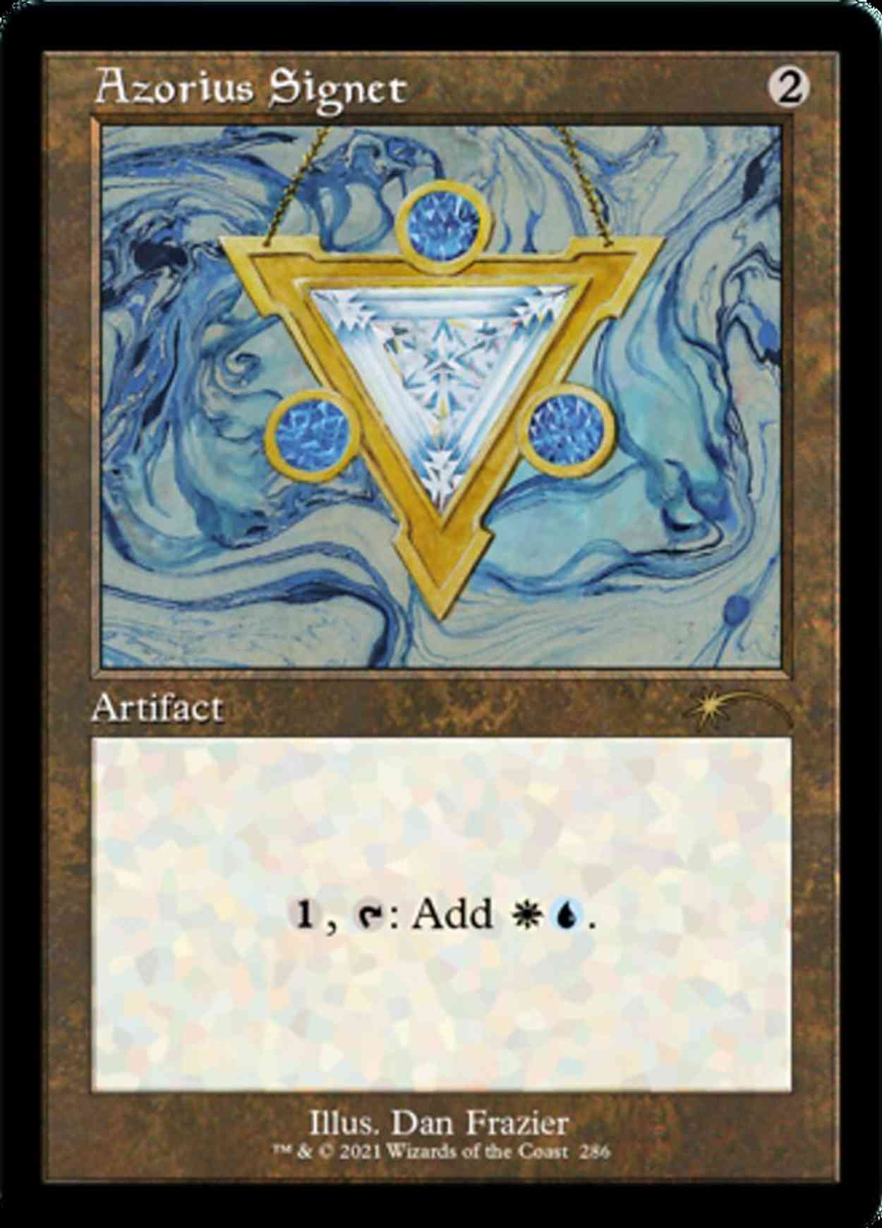Azorius Signet (Retro Frame) (Foil Etched) magic card front