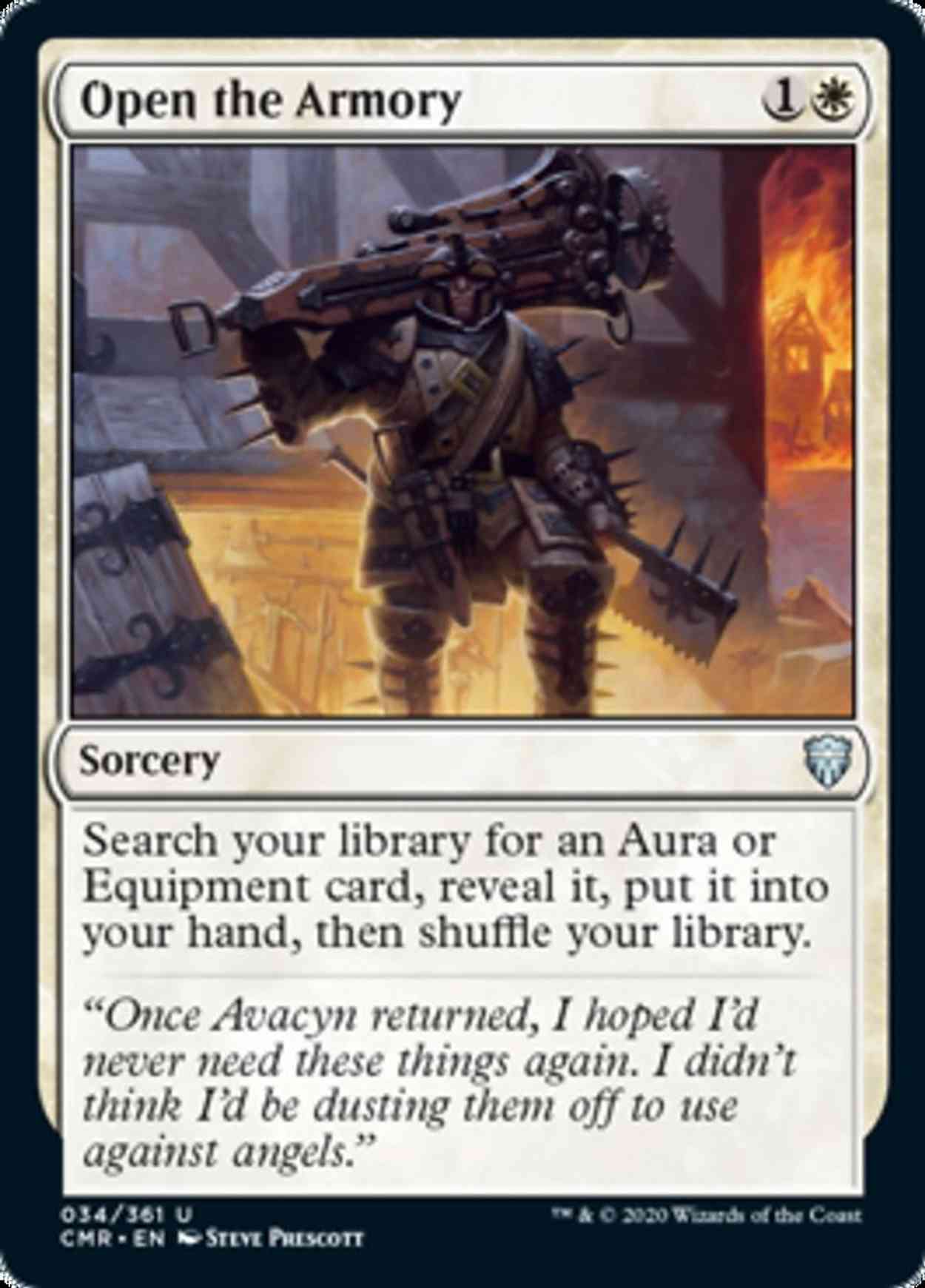 Open the Armory magic card front