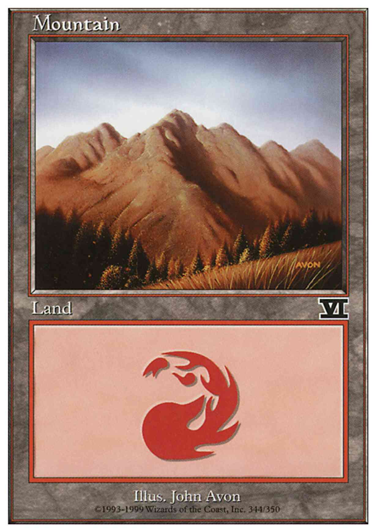 Mountain (344) magic card front