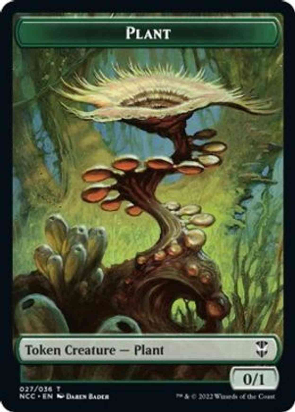 Plant // Beast Double-sided Token magic card front