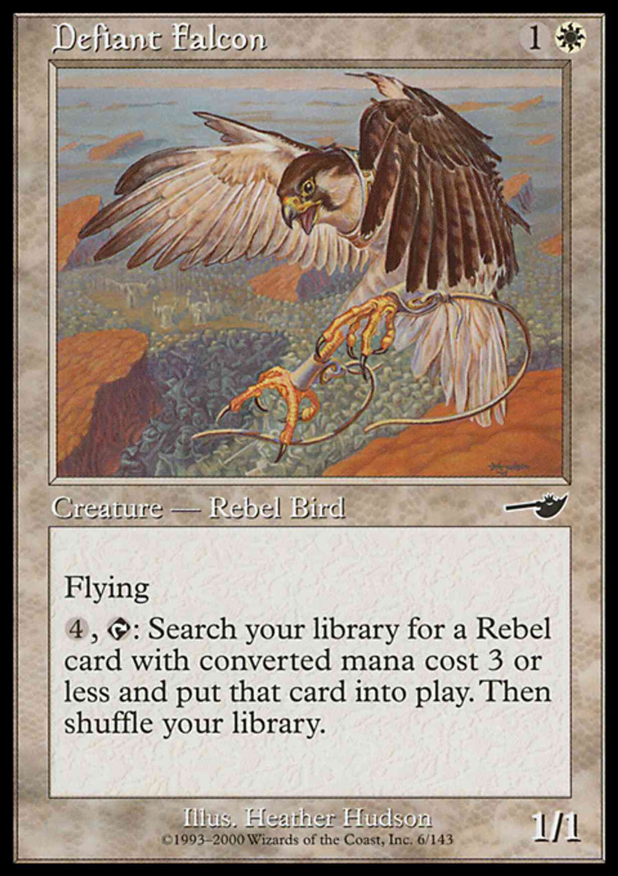 Defiant Falcon magic card front