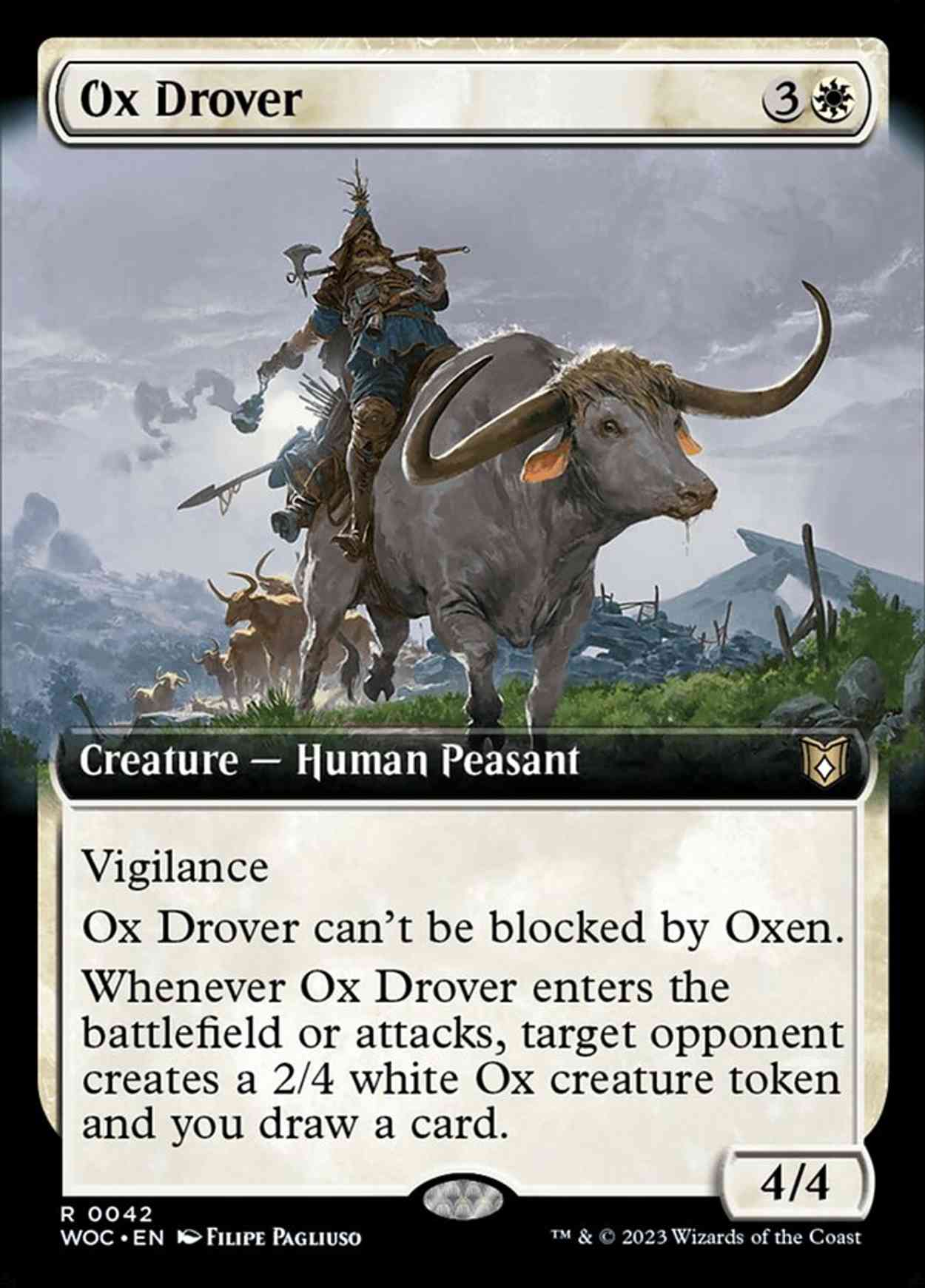 Ox Drover (Extended Art) magic card front