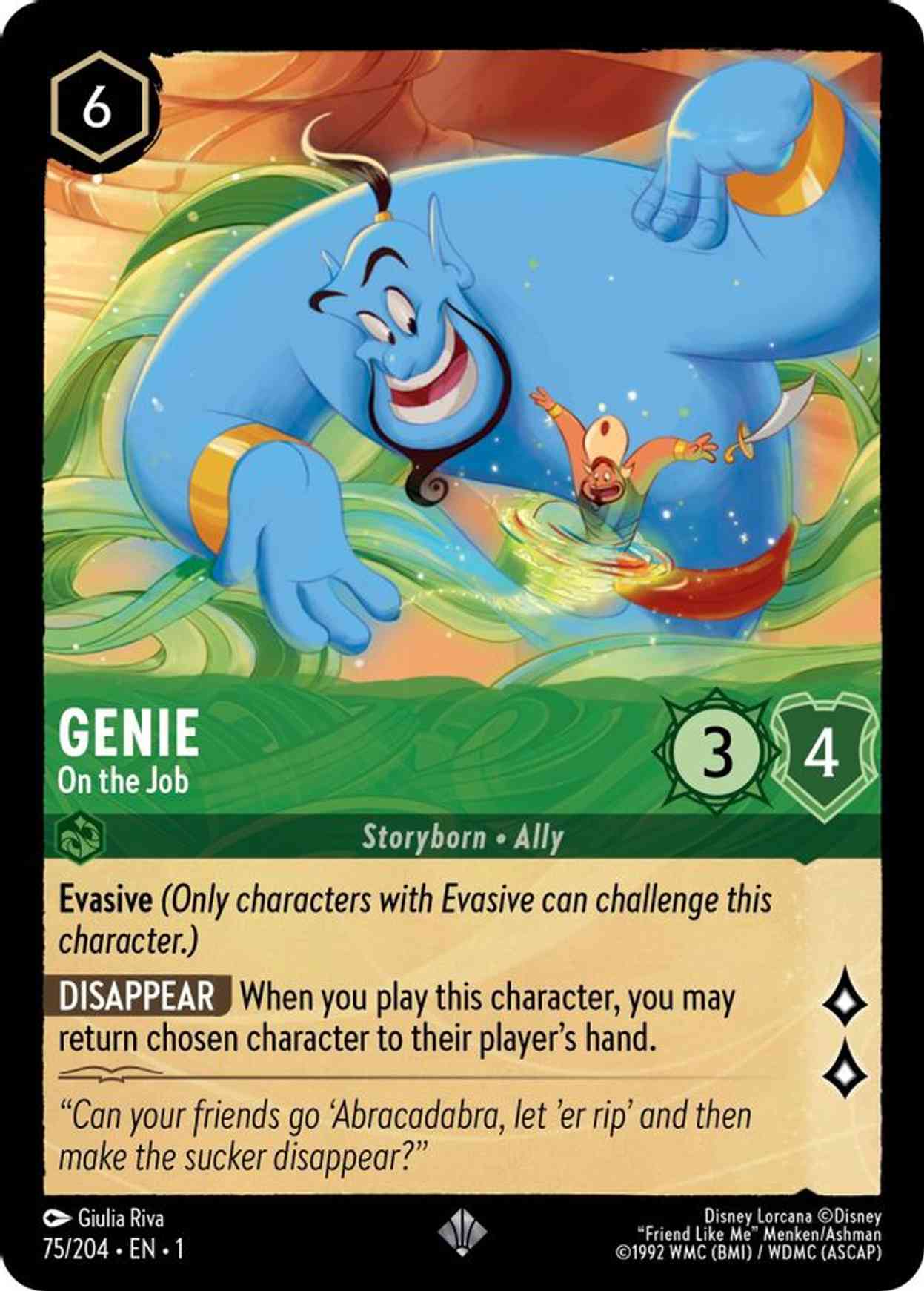 Genie - On the Job magic card front