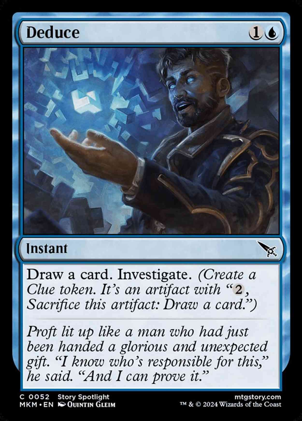 Deduce magic card front