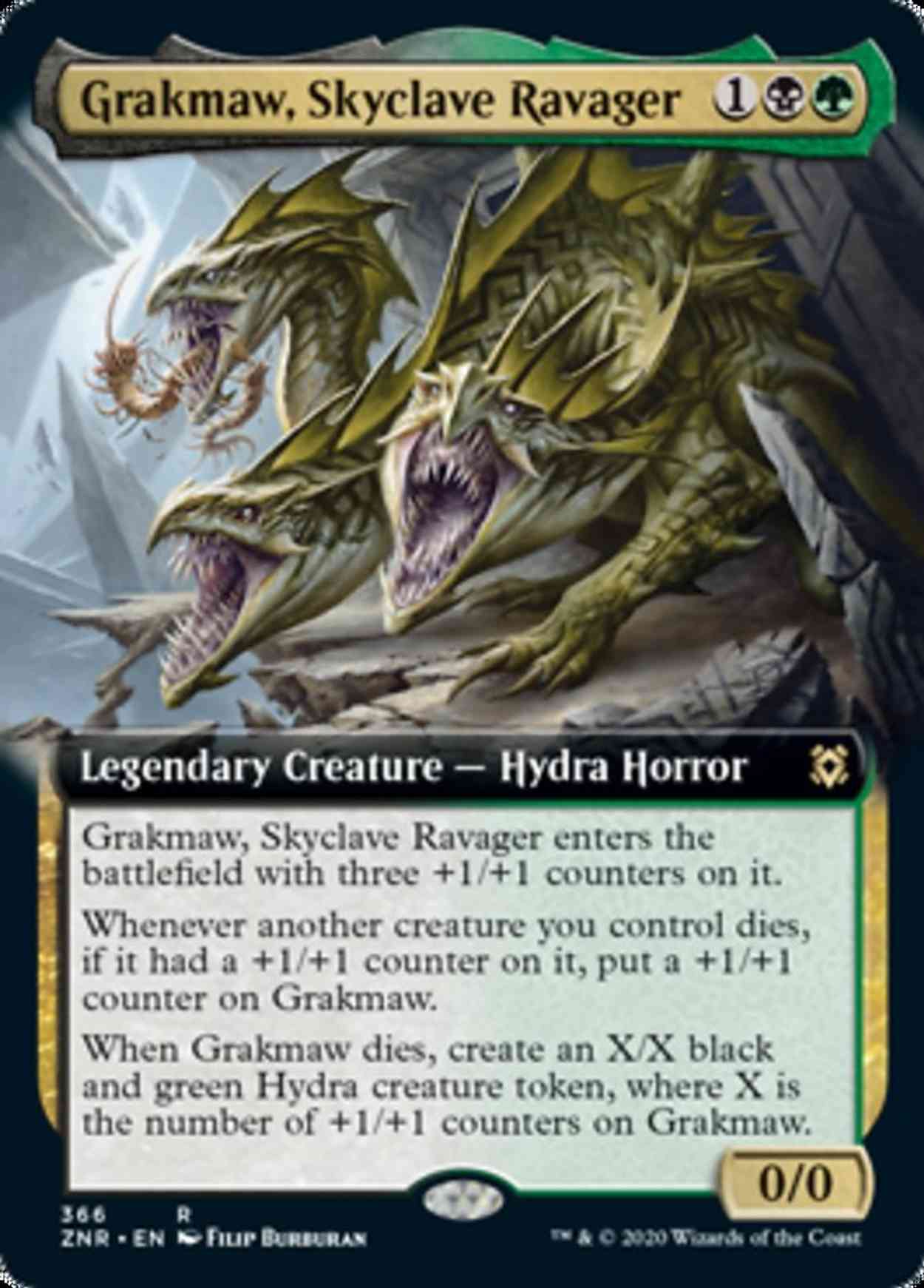 Grakmaw, Skyclave Ravager (Extended Art) magic card front