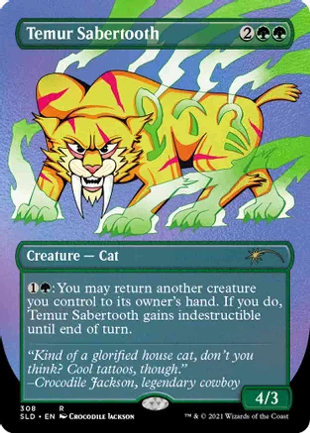Temur Sabertooth magic card front