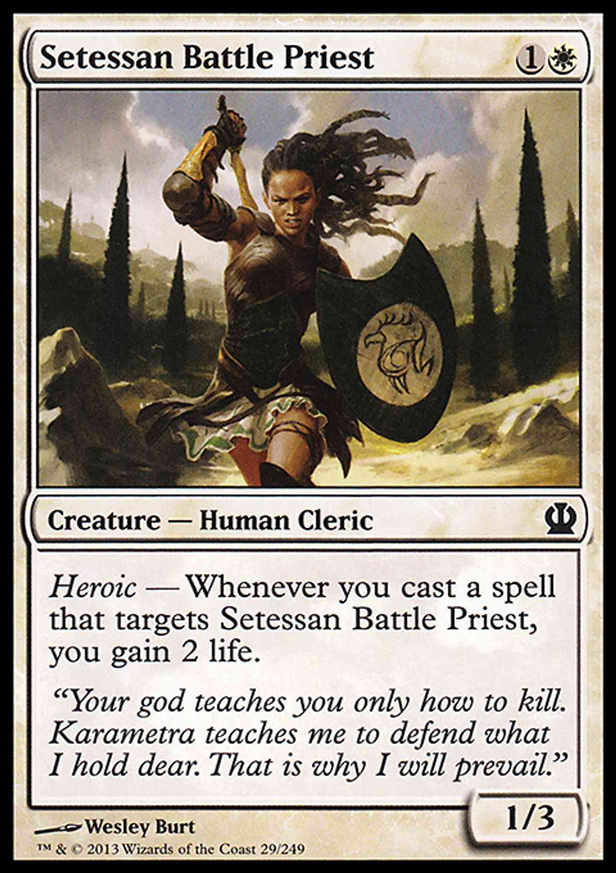 Setessan Battle Priest magic card front