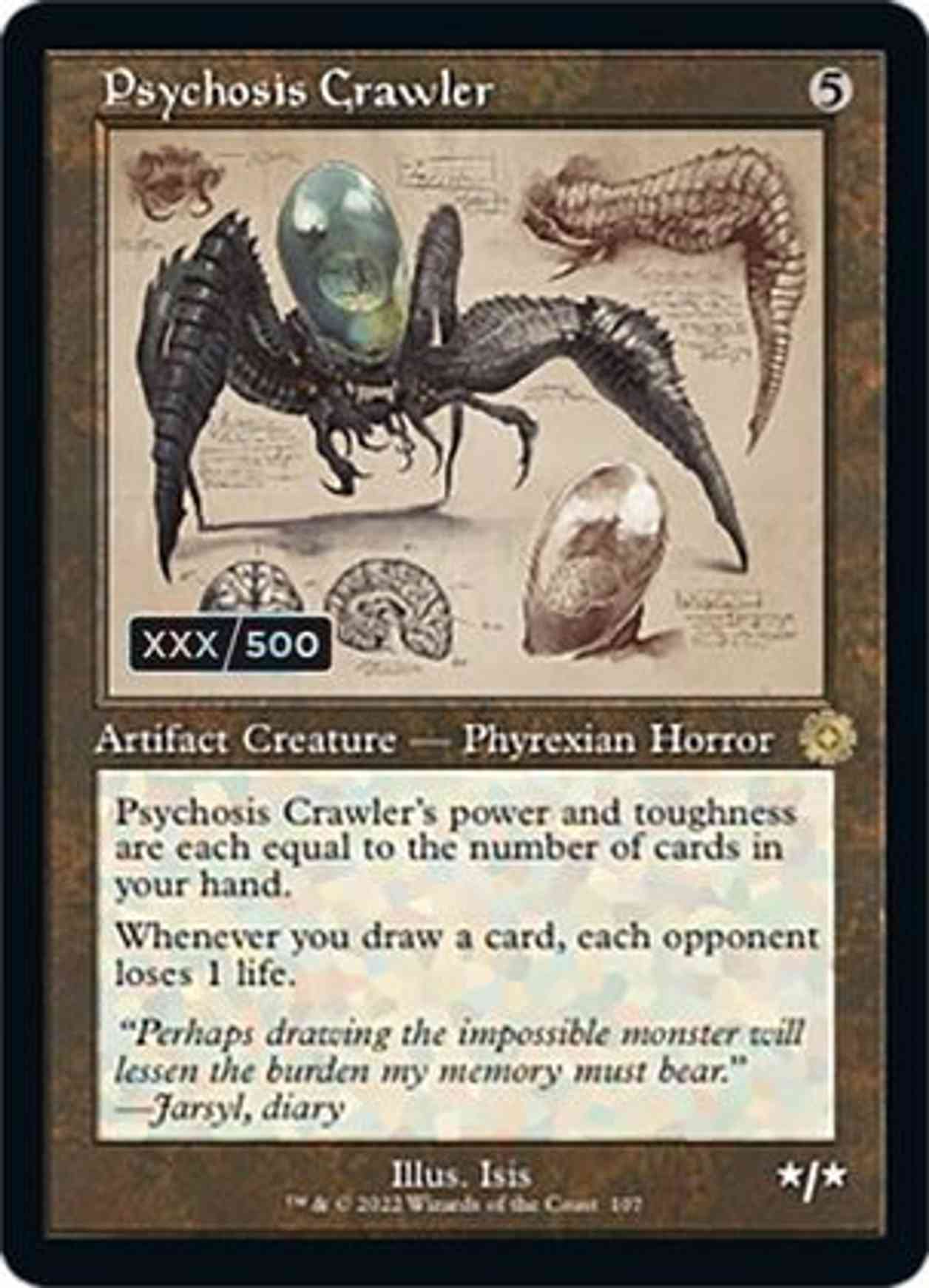 Psychosis Crawler (Schematic) (Serial Numbered) magic card front