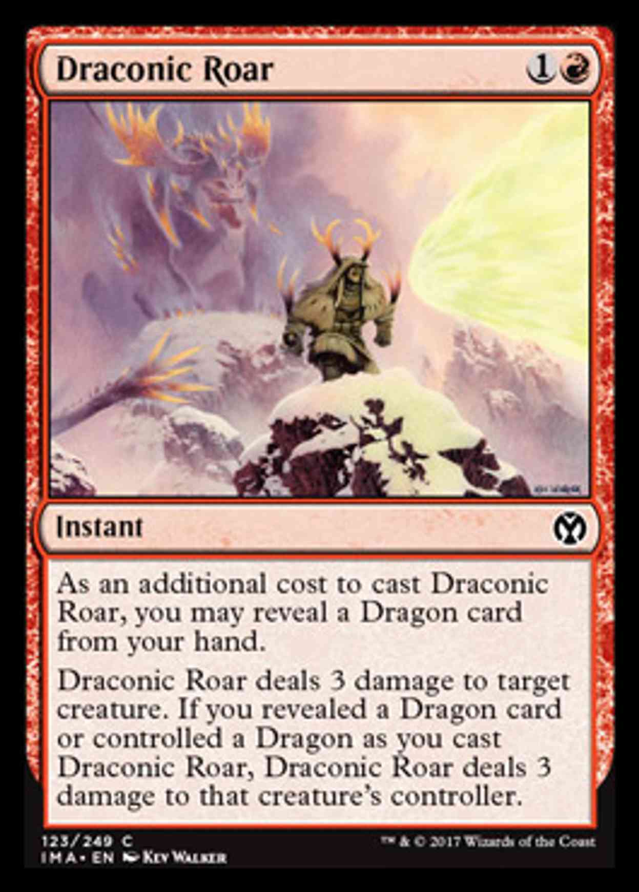 Draconic Roar magic card front