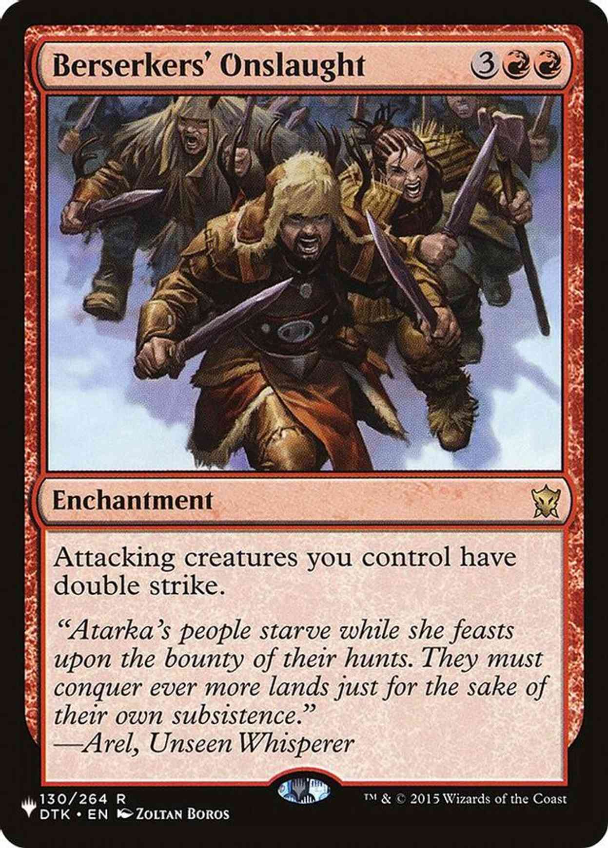 Berserkers' Onslaught magic card front