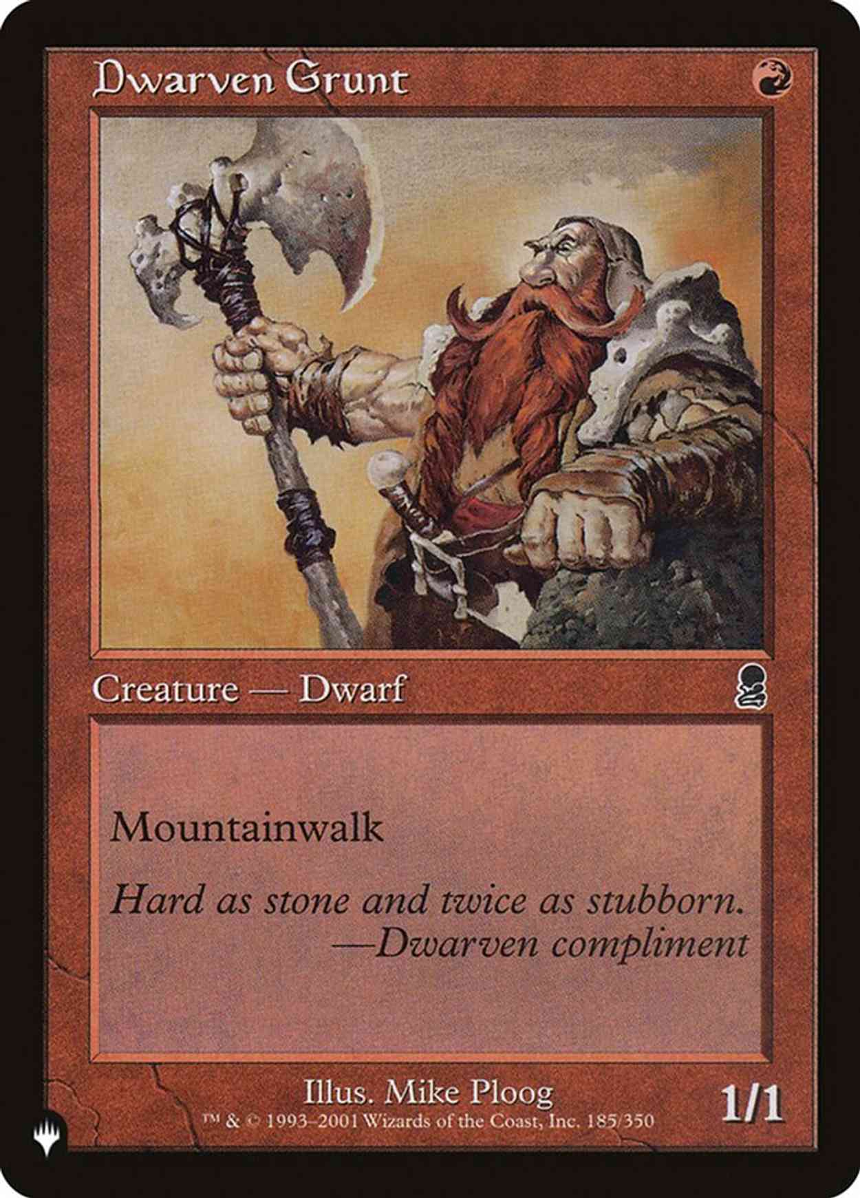 Dwarven Grunt magic card front