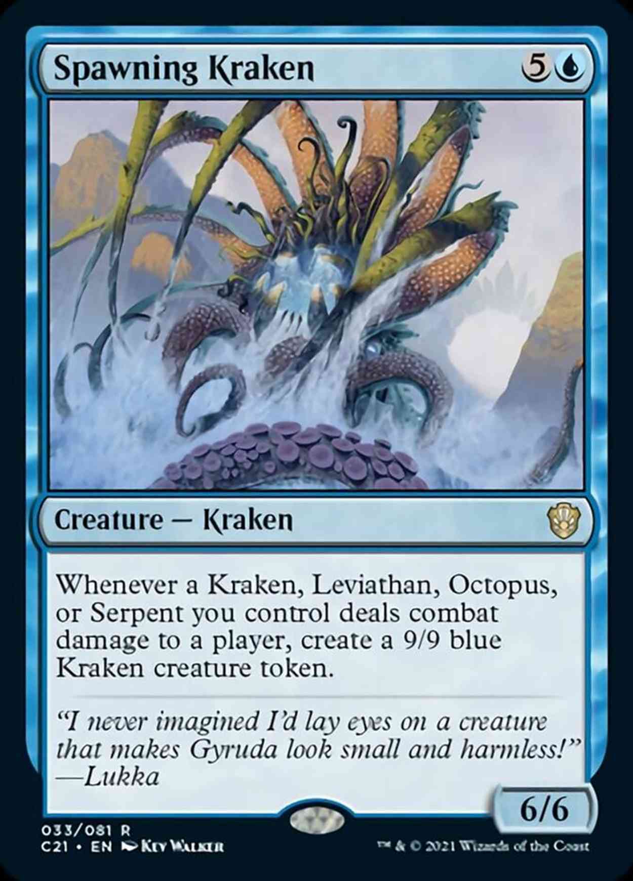 Spawning Kraken magic card front
