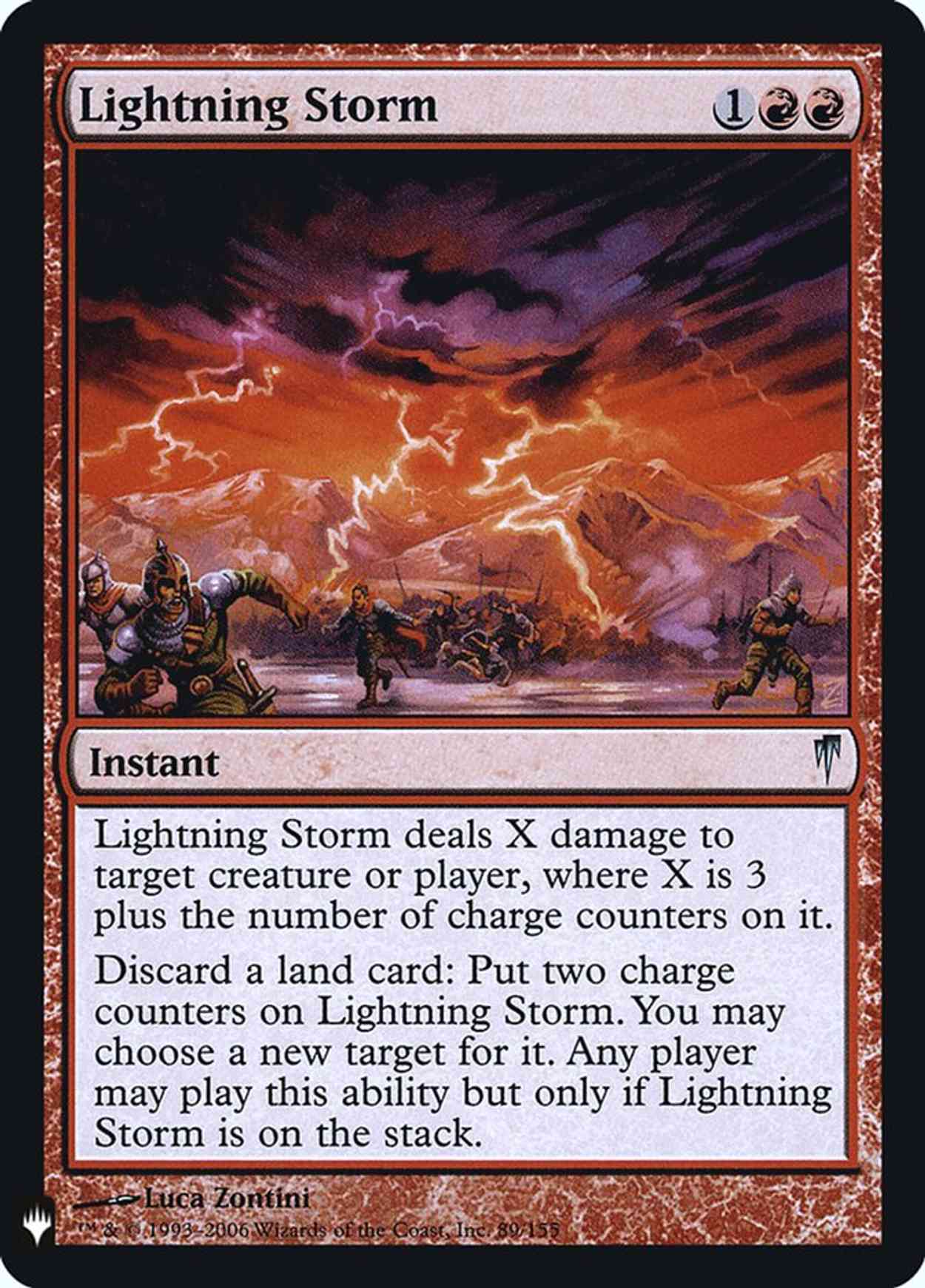 Lightning Storm magic card front
