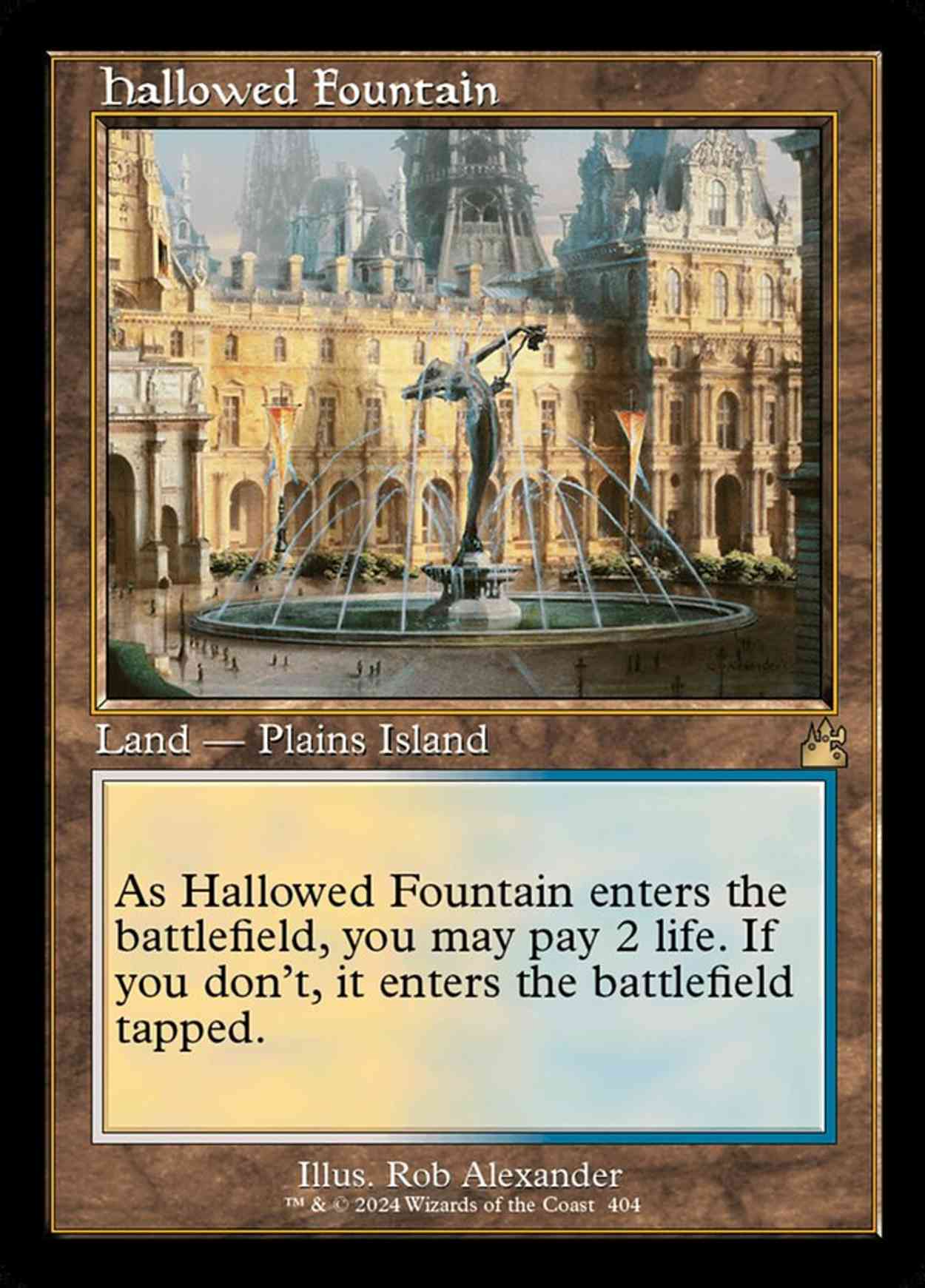 Hallowed Fountain (Retro Frame) magic card front