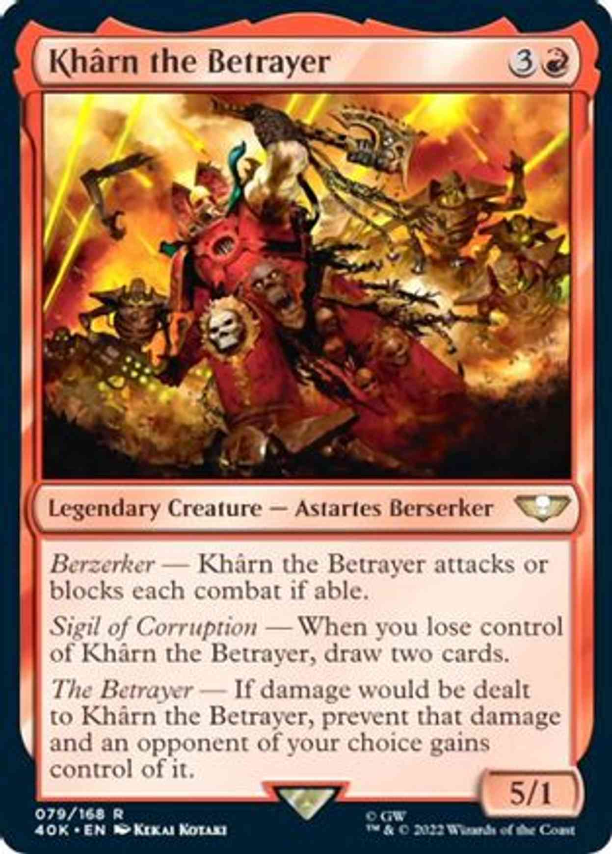Khârn the Betrayer (Surge Foil) magic card front