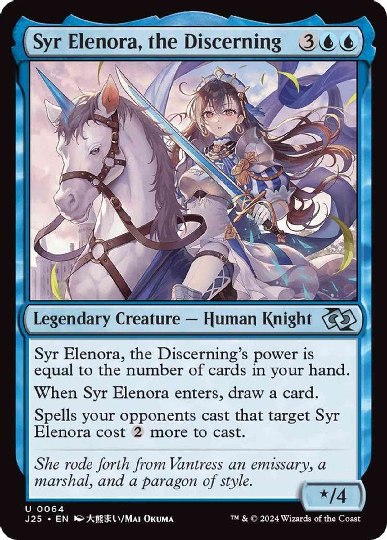 Syr Elenora, the Discerning (Anime) magic card front