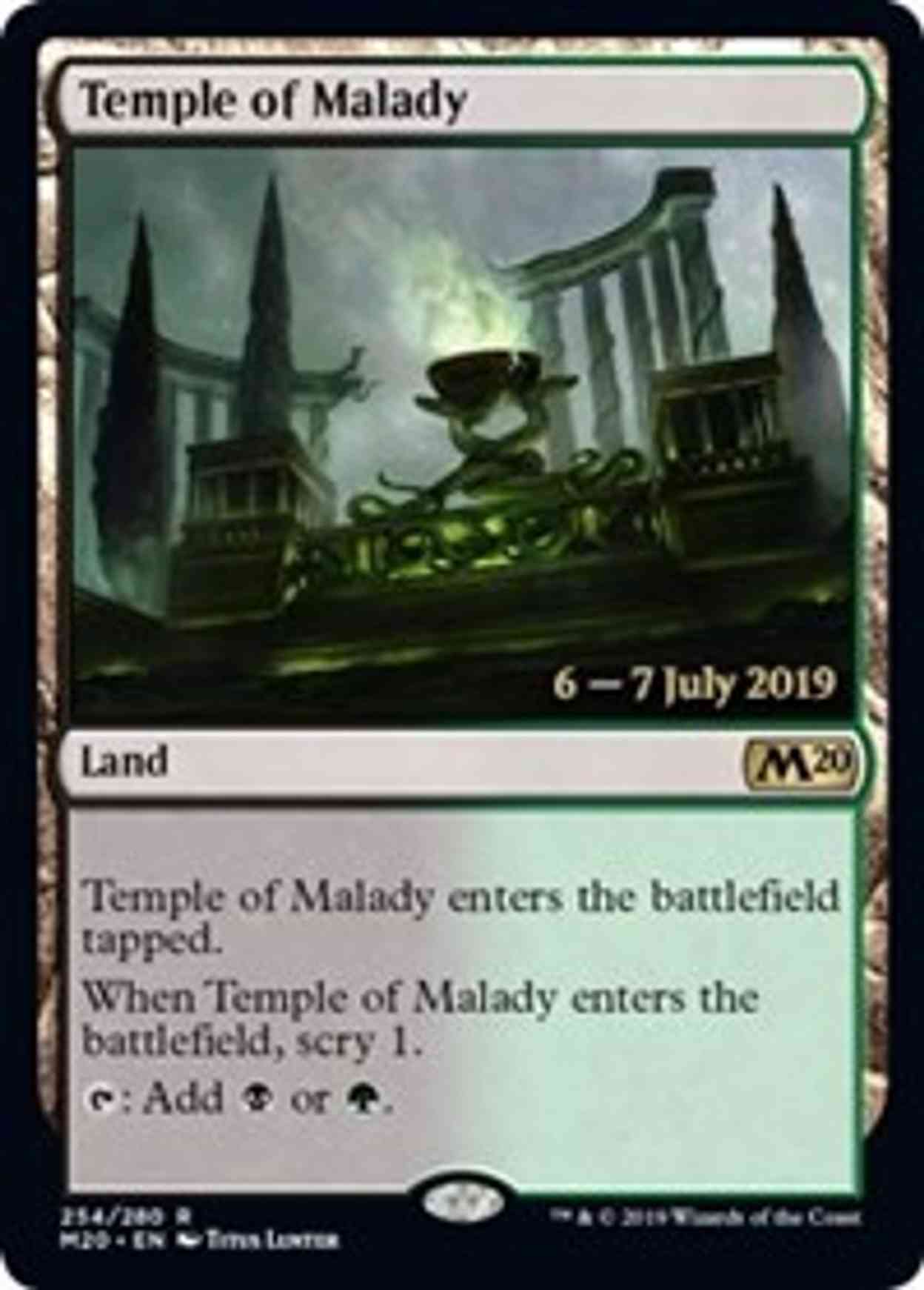 Temple of Malady (M20) magic card front