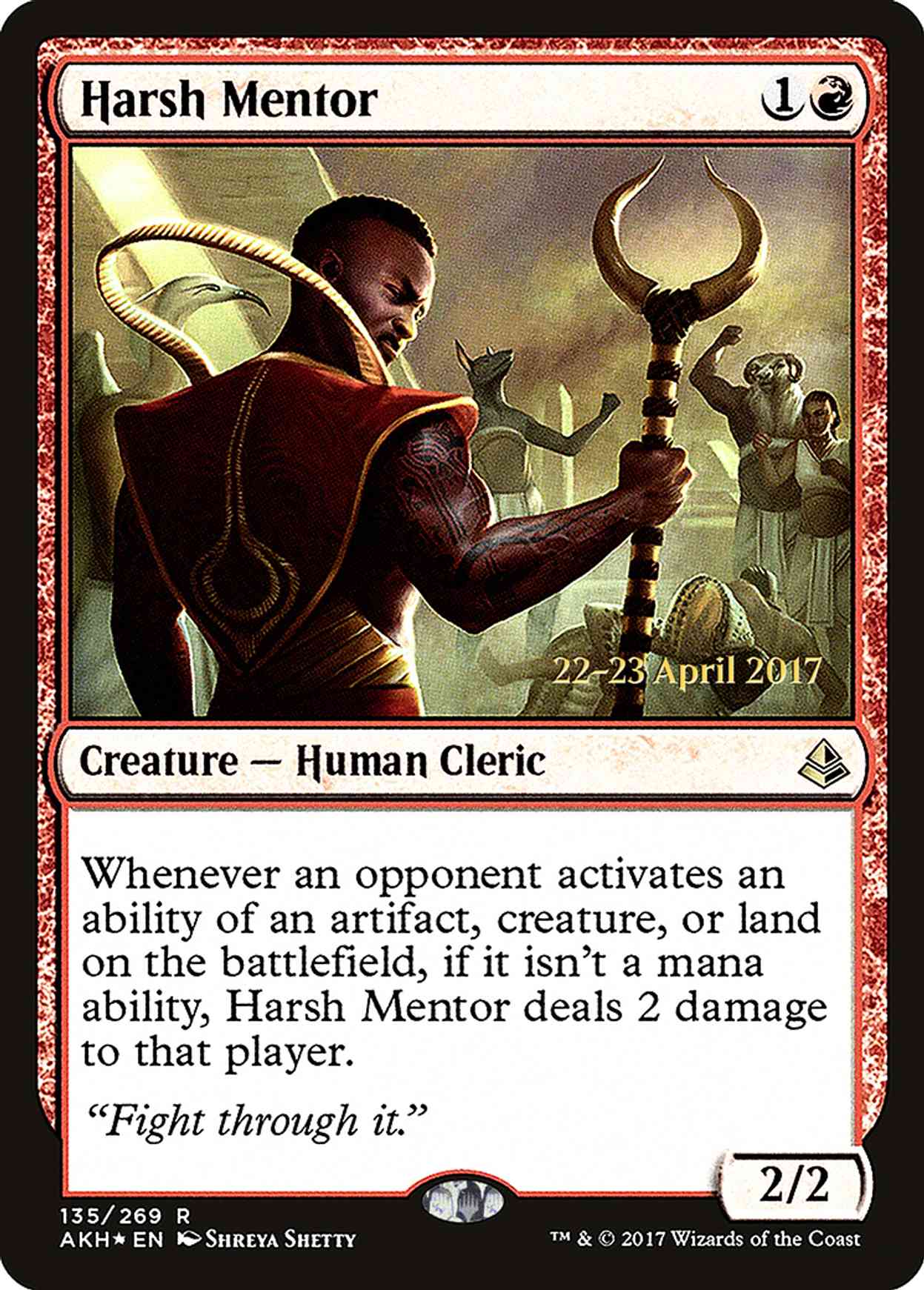 Harsh Mentor magic card front