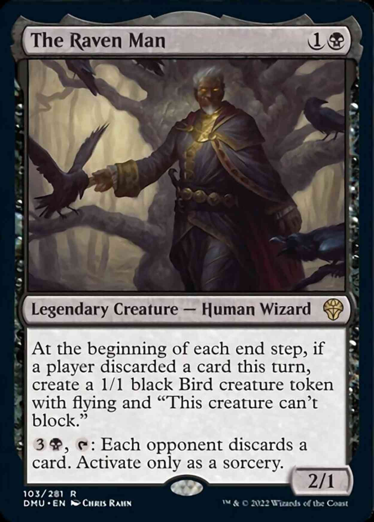 The Raven Man magic card front