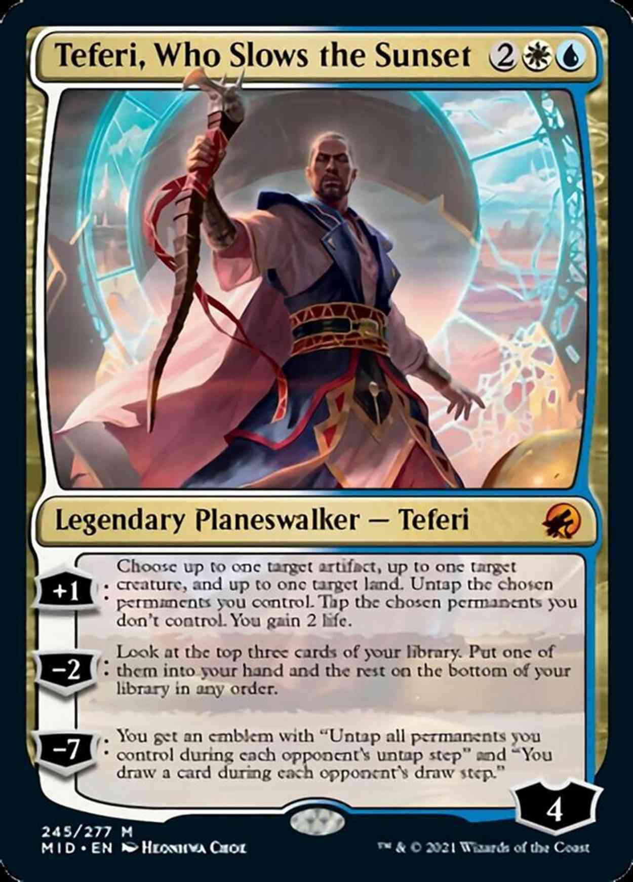 Teferi, Who Slows the Sunset magic card front