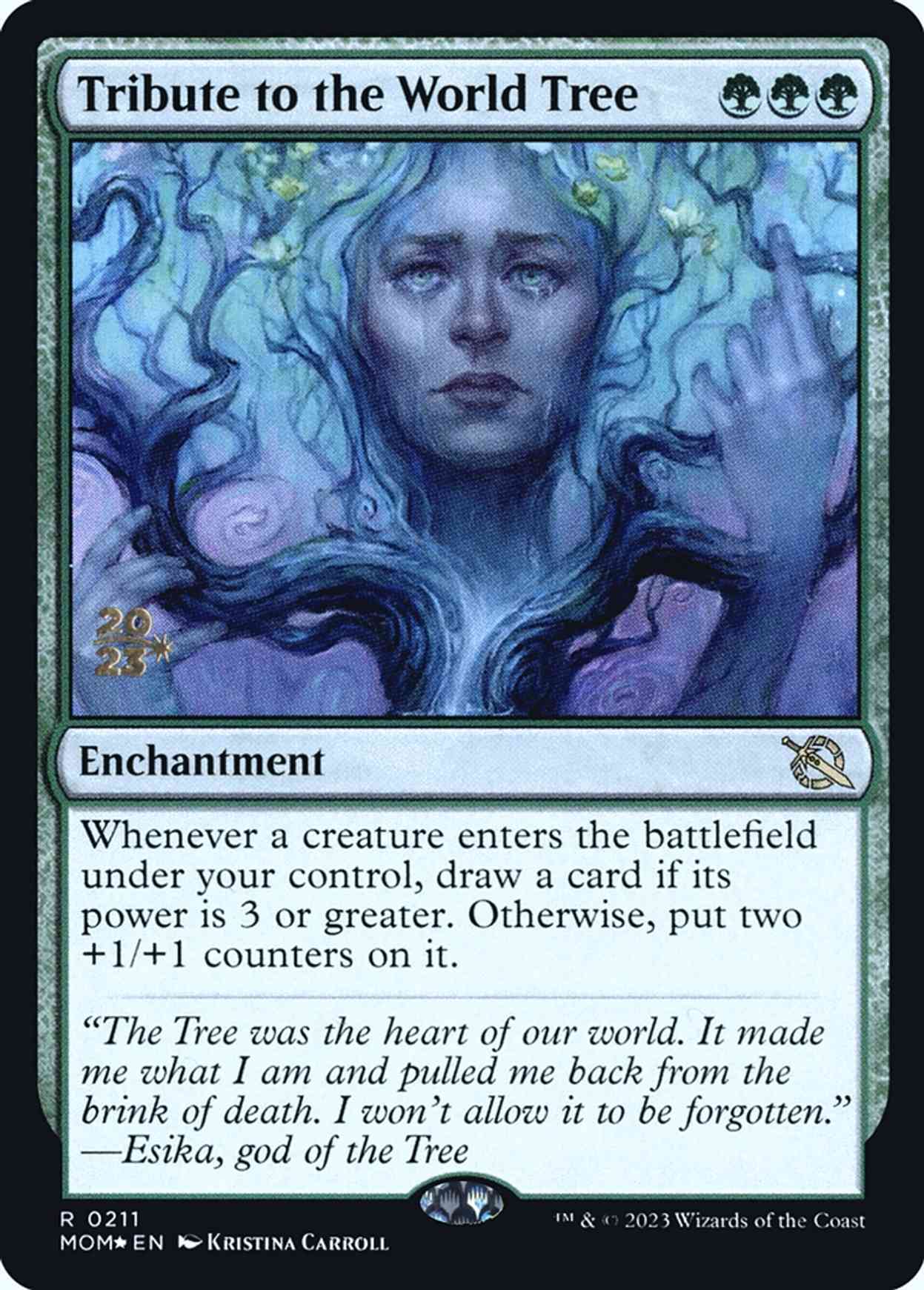 Tribute to the World Tree magic card front