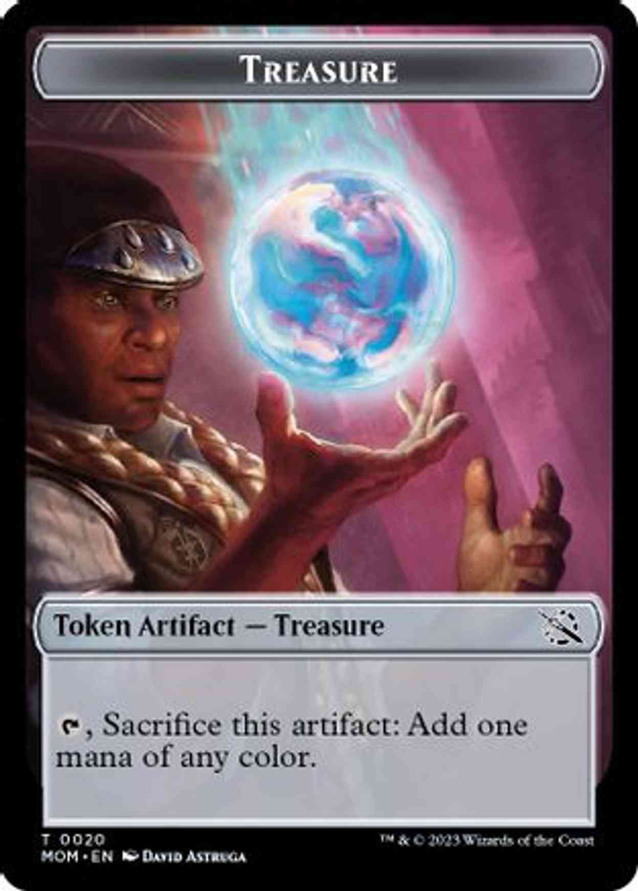 Treasure (0020) // Phyrexian Saproling Double-Sided Token magic card front