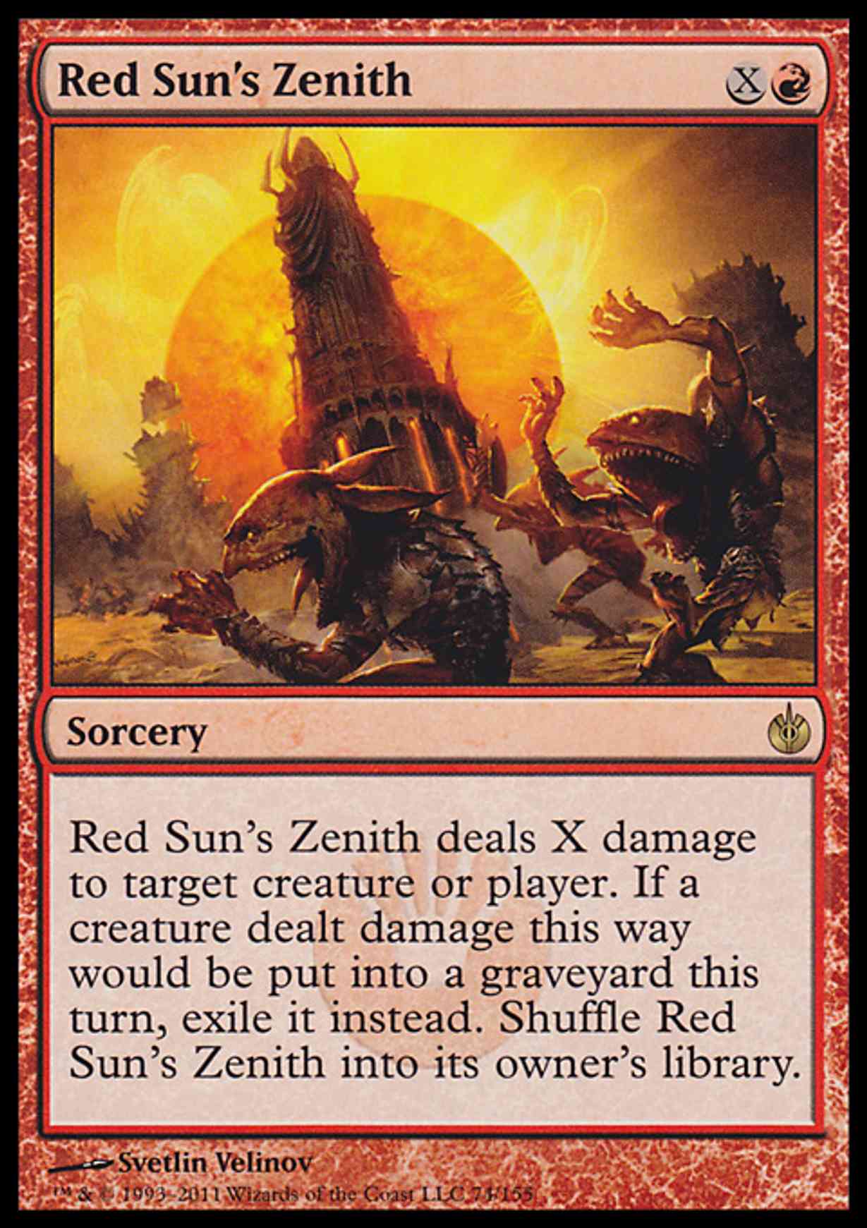 Red Sun's Zenith magic card front
