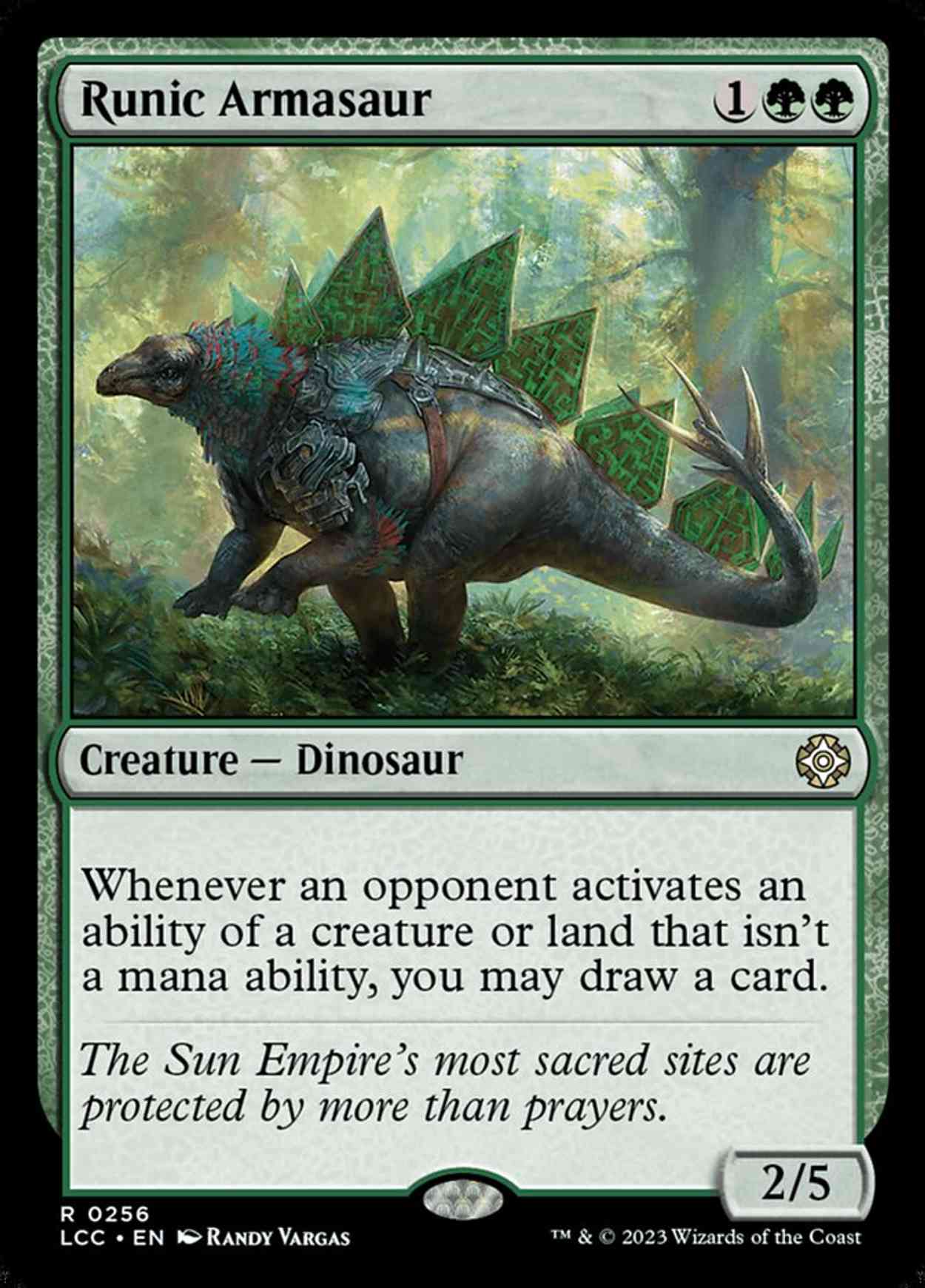 Runic Armasaur magic card front