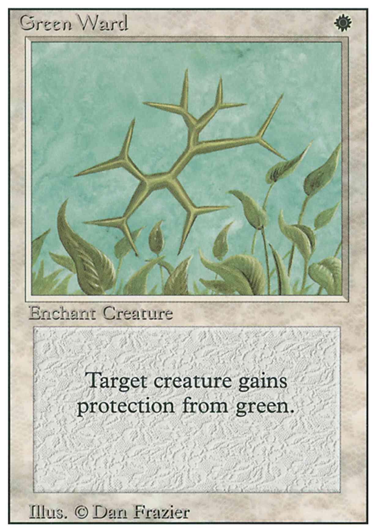 Green Ward magic card front