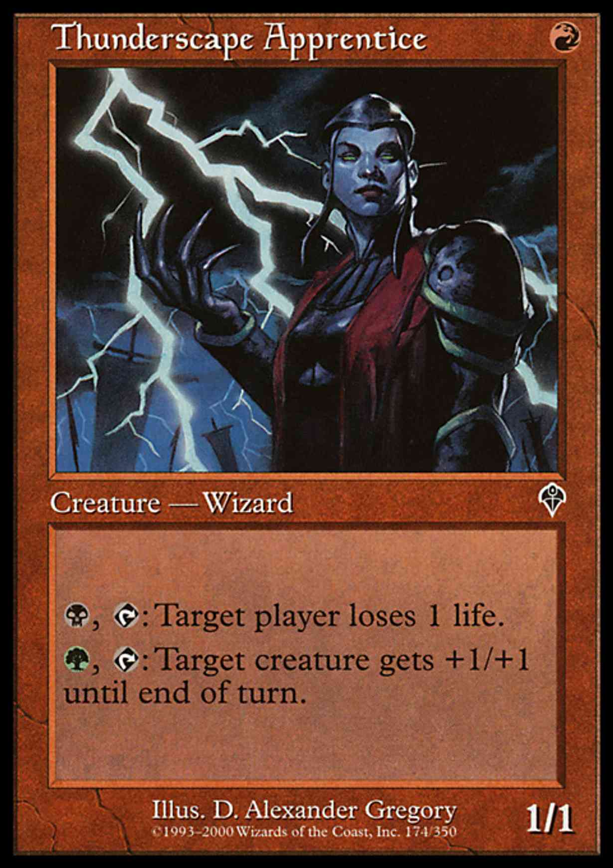 Thunderscape Apprentice magic card front