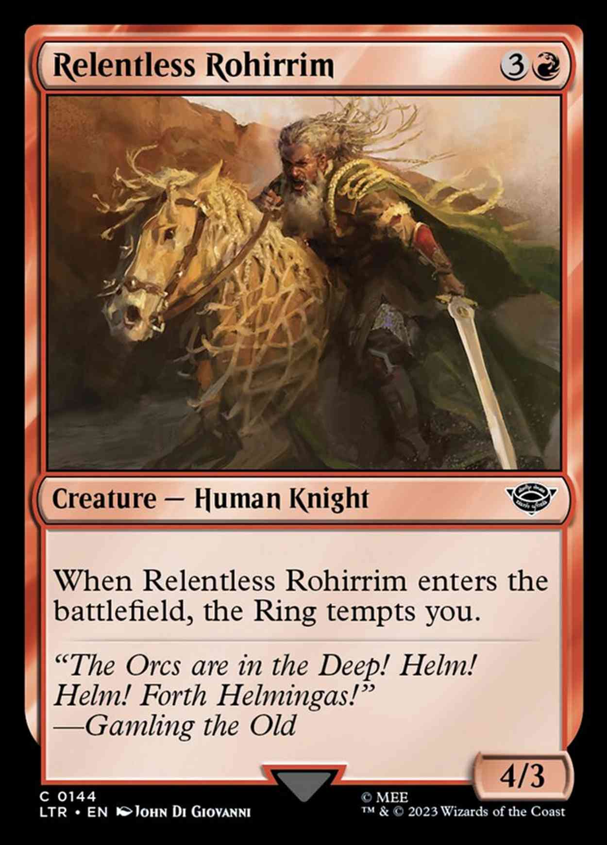 Relentless Rohirrim magic card front