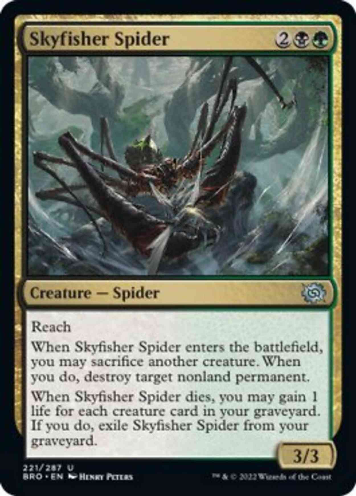 Skyfisher Spider magic card front