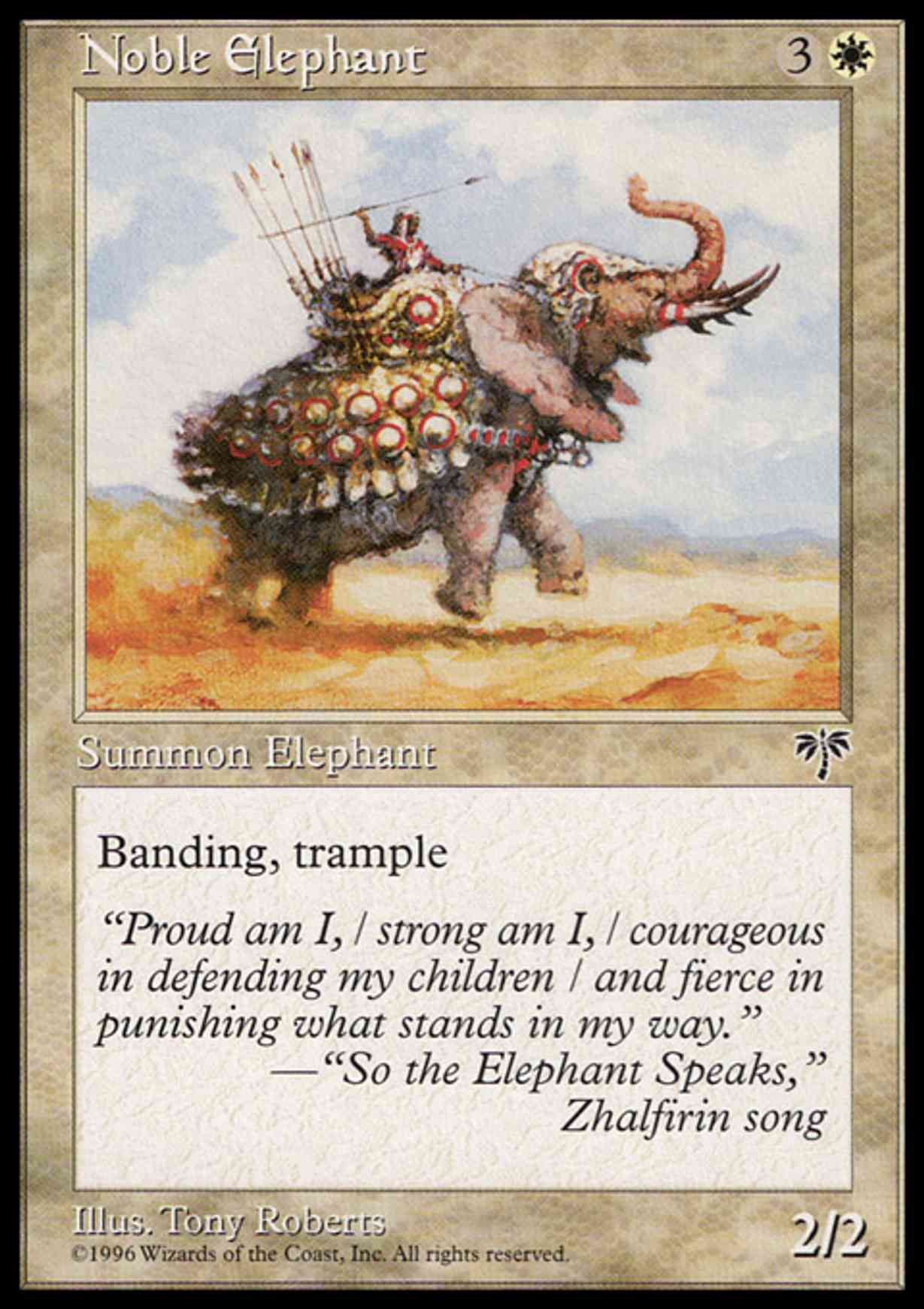 Noble Elephant magic card front