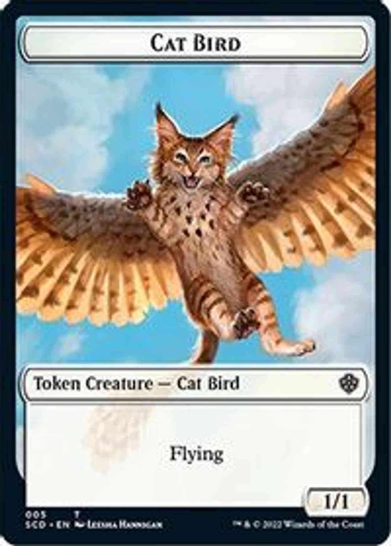 Cat Bird // Faerie Double-sided Token magic card front