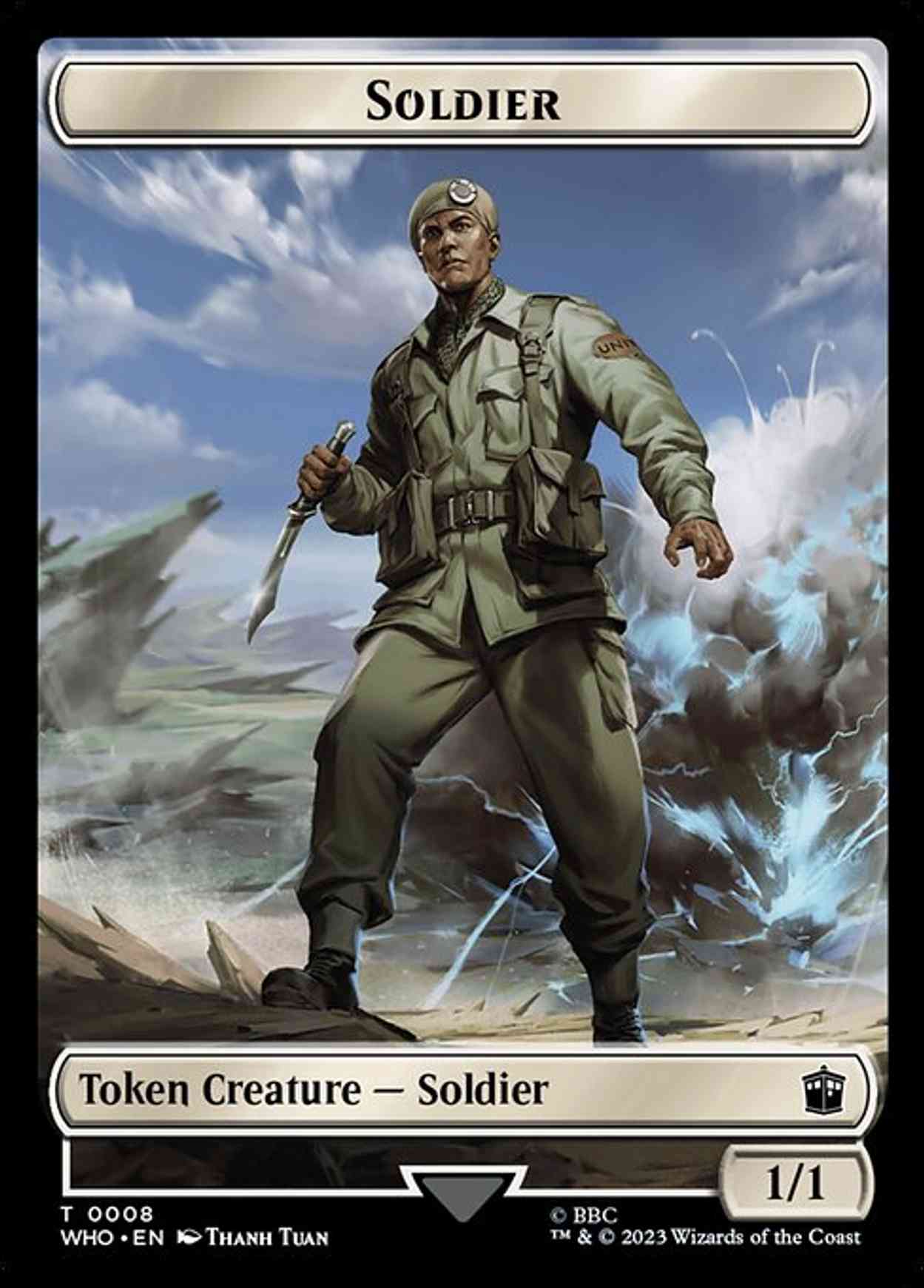Soldier // Beast Double-Sided Token magic card front