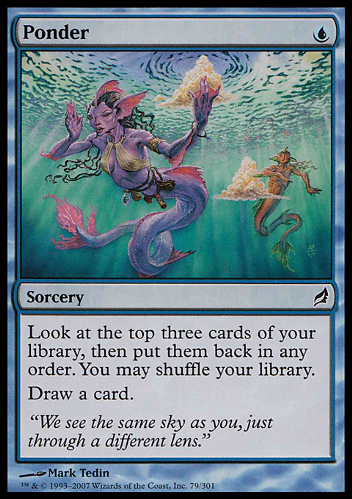 Ponder magic card front