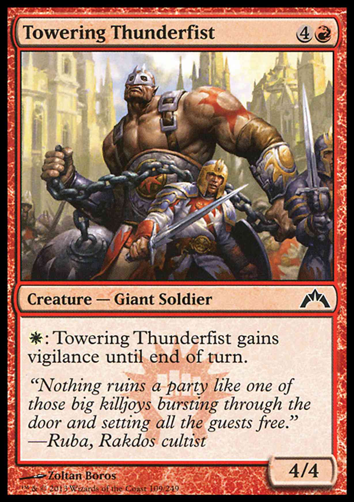 Towering Thunderfist magic card front