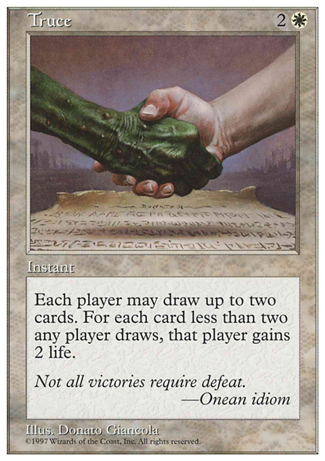 Truce magic card front