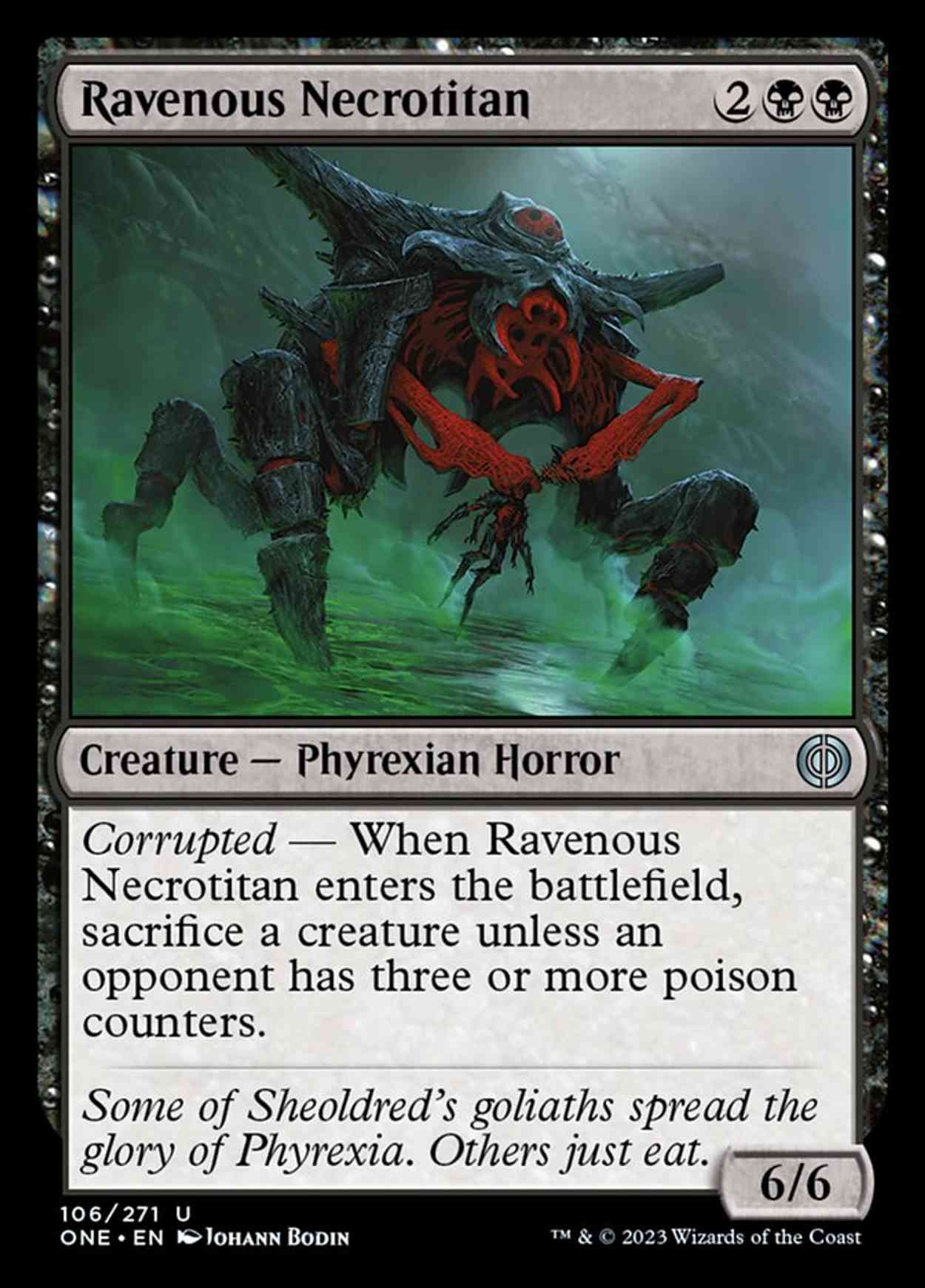 Ravenous Necrotitan magic card front