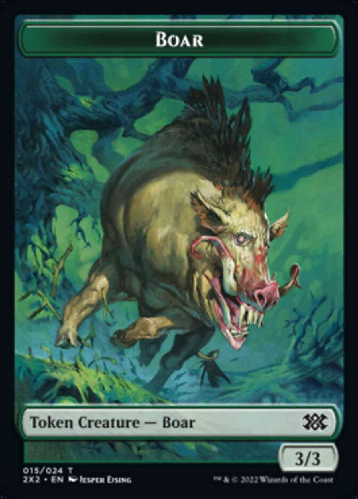Boar // Aven Initiate Double-sided Token magic card front