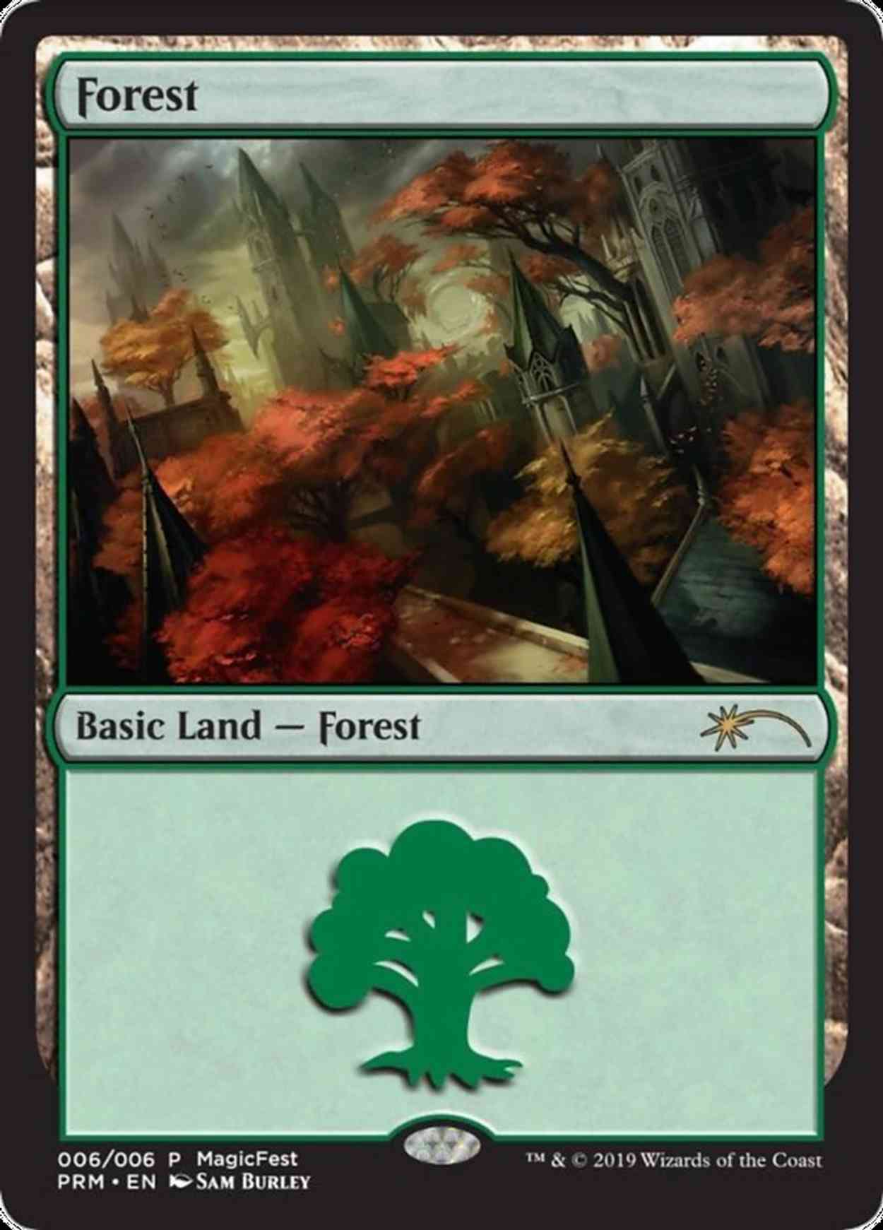Forest (2019) magic card front