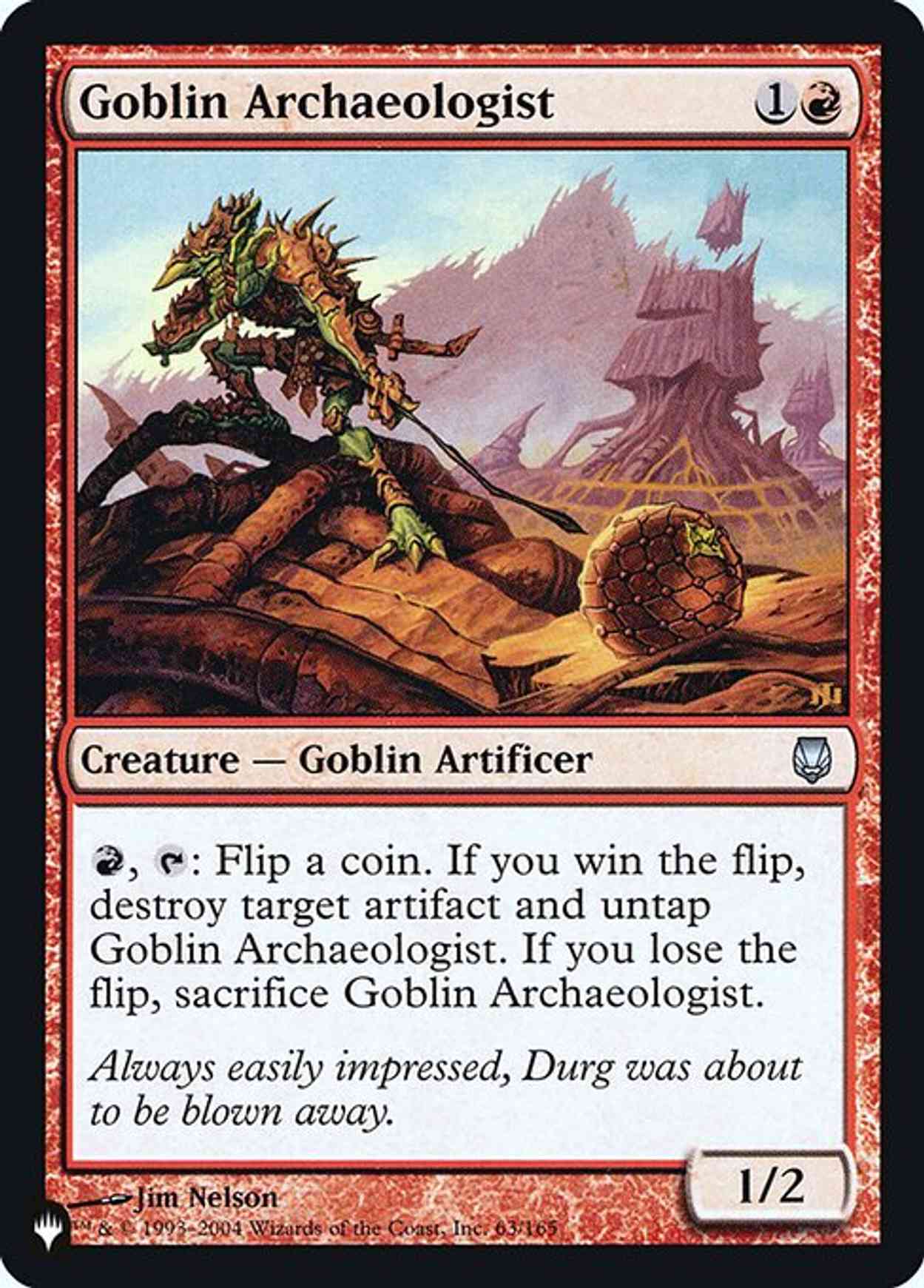 Goblin Archaeologist magic card front