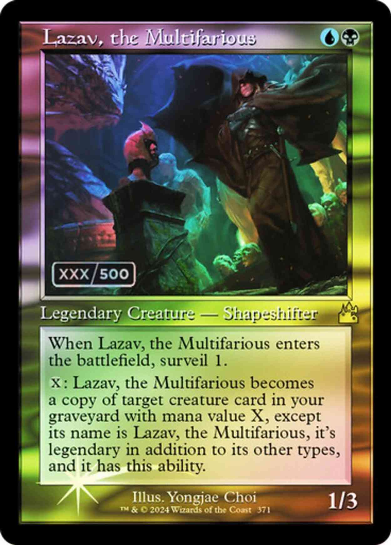 Lazav, the Multifarious (Retro Frame) (Serial Numbered) magic card front