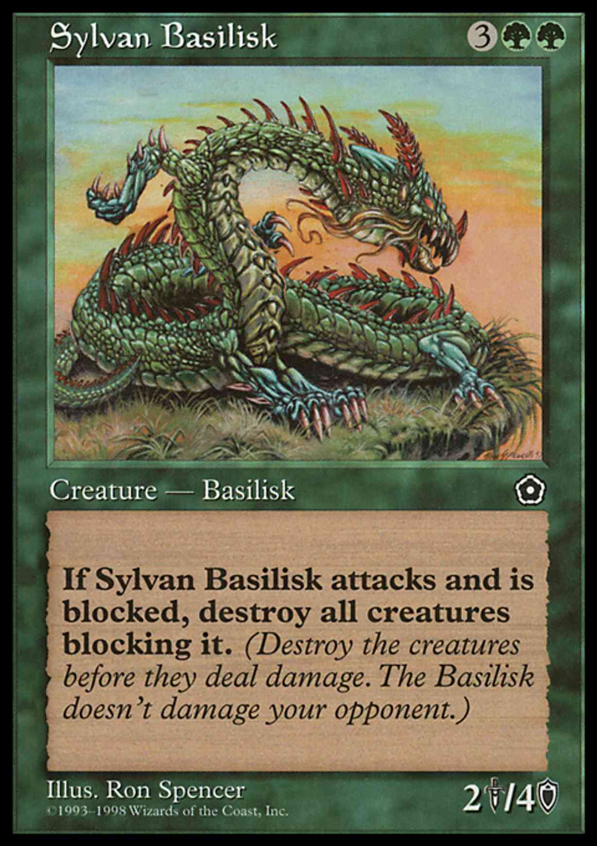 Sylvan Basilisk magic card front