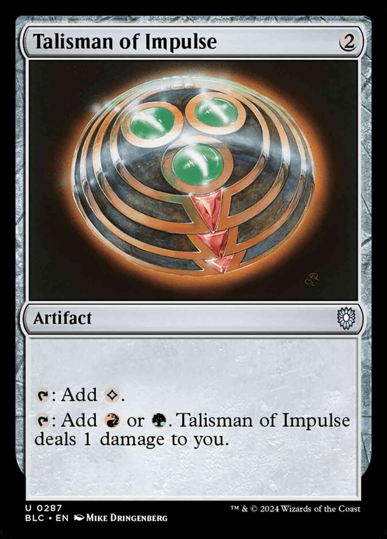 Talisman of Impulse magic card front